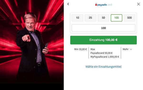 Tipico Konto mit paysafecard aufladen