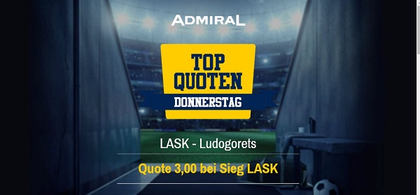 admiral wette quotenboost lask ludogorets el