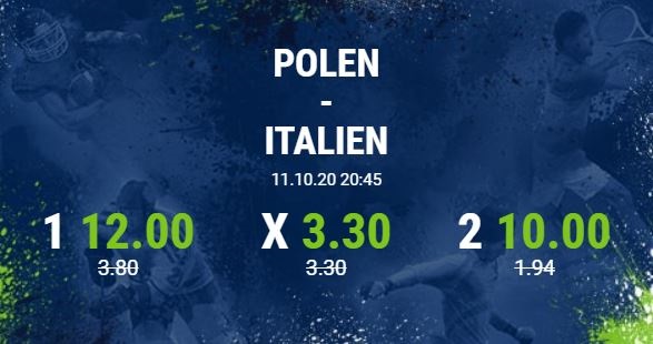 quotenboost wette bet at home polen italien