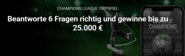 Jackpot Champions League Wette Unibet bookie wettanbieter