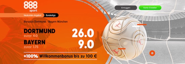 888sport Bor Dortmund Bayern München erhöhte Wettquoten