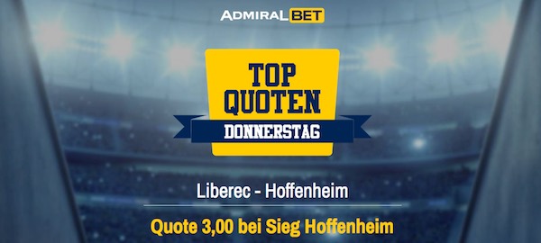 Admiralbet Top Quoten Donnerstag zu Liberec vs. Hoffenheim