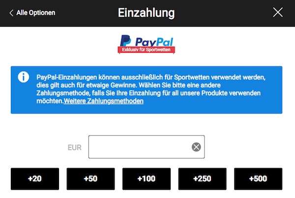 Bwin PayPal Einzahlung