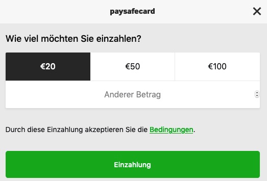 Betway Paysafecard Einzahlung