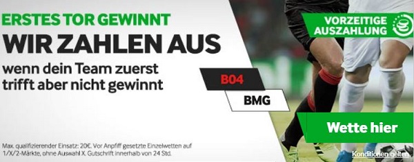betway erstes tor siegt leverkusen gladbach bundesliga wette