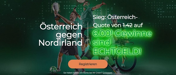 mr green quotenboost wette oesterreich nordirland nations league
