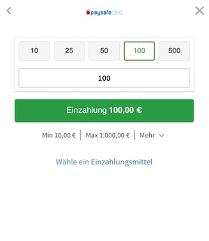 Tipico mit paysafecard aufladen