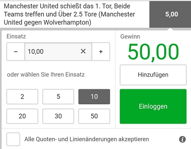 betway boost quotenboost wette premier league manchester wolverhampton