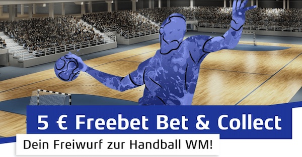 5€ Geschenk für deine Handball Wette bei Cashpoint
