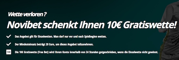 10 Euro Gratis PL Novibet