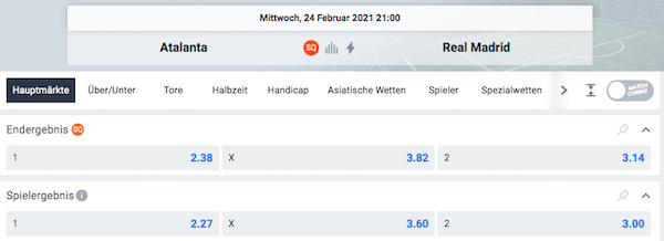 Betano Quote Atalanta Real