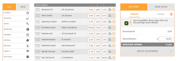 Tipp3 Wettprogramm