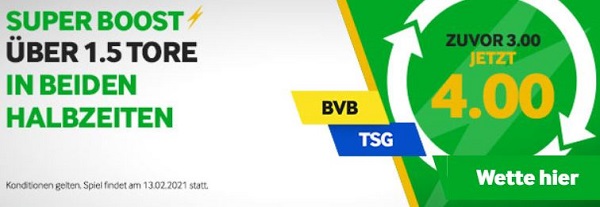 betway top quote halbzeit fuehrung dortmund hoffenheim bundesliga wette