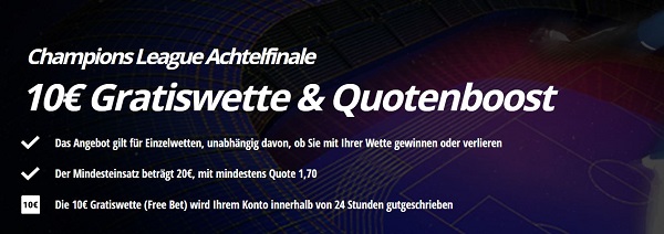 gratiswette euro champions league lazio bayern achtelfinale