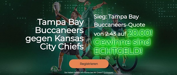 Tampa Bay Buccaneers Sieg Mr Green Quotenboost
