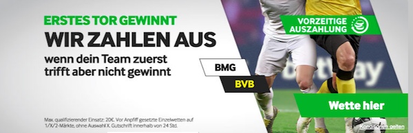 Erstes Tor Gladbach BVB Betway