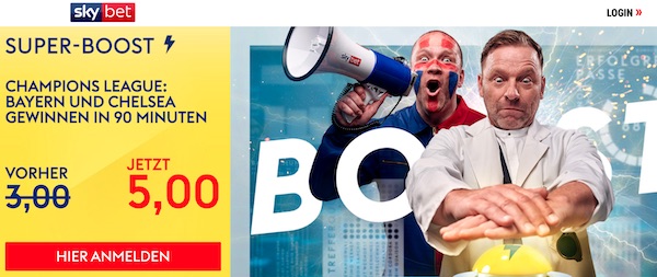 Skybet verbessert die Quote auf Siege von Bayern und Chelsea