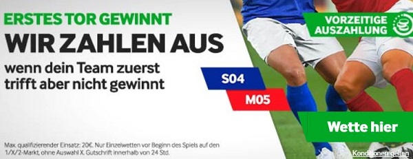 betway angebot schalke mainz tor gewinnt bundesliga wette