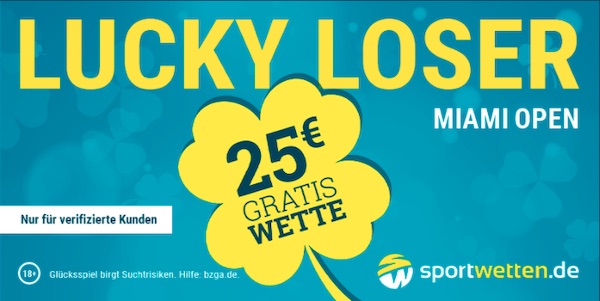 25€ Cashback zu den Miami Open bei Sportwetten.de