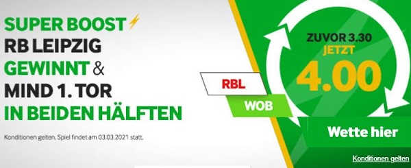 betway superboost leipzig wolfsburg dfb pokal duell angebot promo
