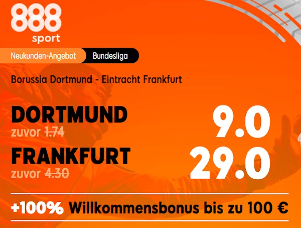BVB vs SGE 888sport Neukunden