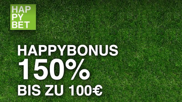 HappyBet Bonus bis zu 100 Euro