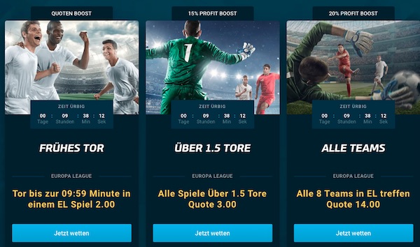 Mybet erhöht die Quoten auf drei Wetten zur Europa League