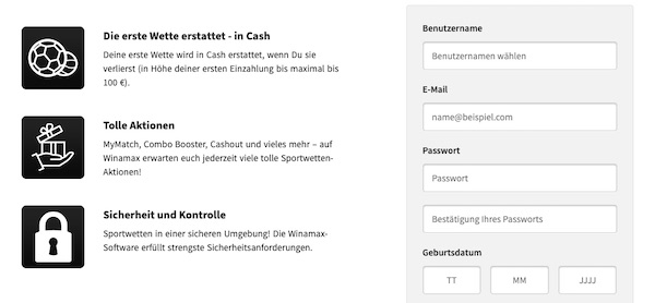 Kostenlose Registrierung bei Winamax