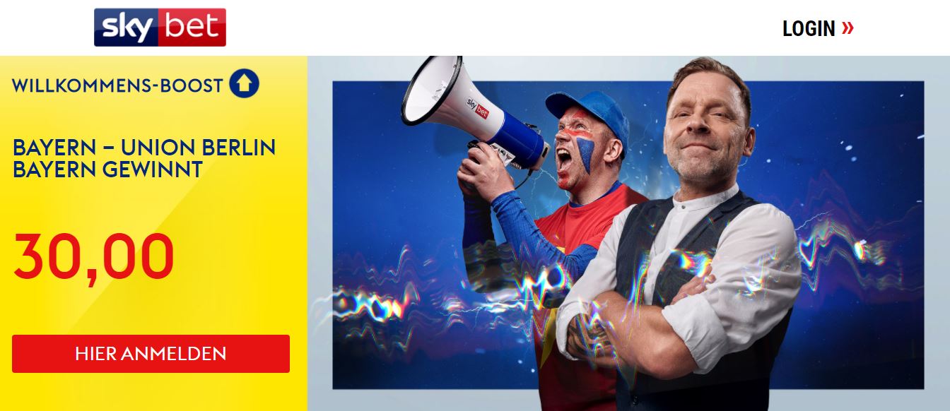 skybet willkommensboost angebot bayern union berlin bundesliga wette