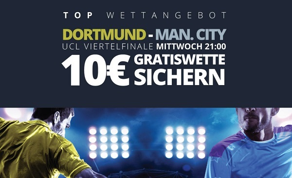 dortmund manchester city champions league viertelfinale novibet gratiswette