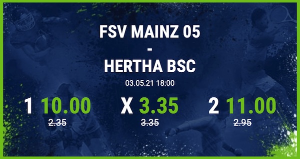 Bet at home FSV Mainz 05 Hertha BSC Quoten Promo wetten