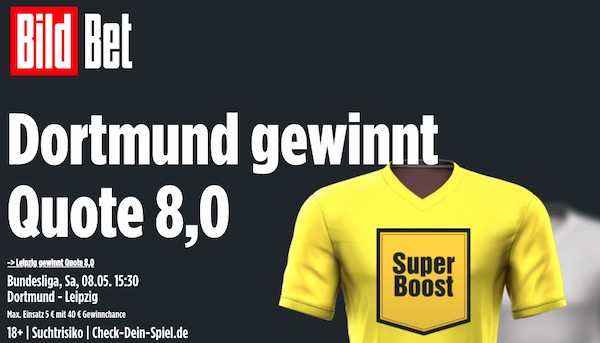 Quote 8.0 auf Dortmund bei Bildbet