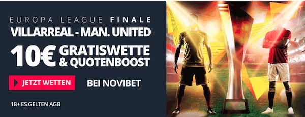 Novibet Gratiswette zum Europa League finale