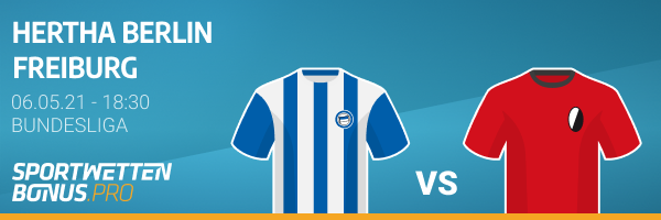 Wett Tipp und Quoten zum Spiel Hertha Berlin - Freiburg