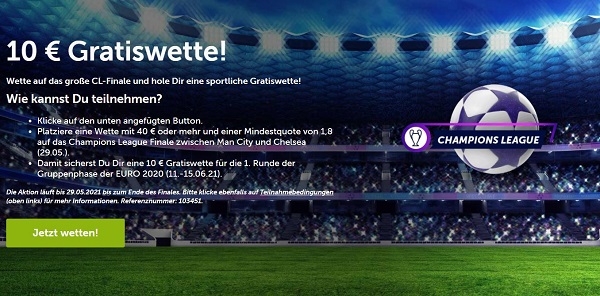 comeon gratiswette freiwette champions league finale manchester city chelsea england angebot wette quote