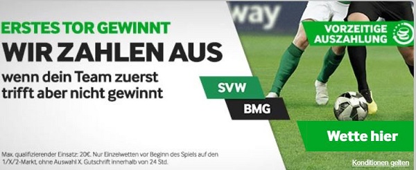 Betway erstes Tor gewinnt bei werder bremen gegen gladbach angebot bundesliga wette