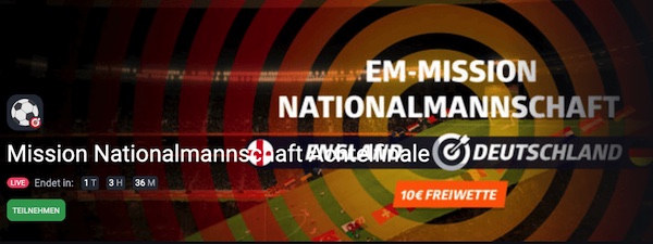 10€ Live-Freebet Deutschland-England