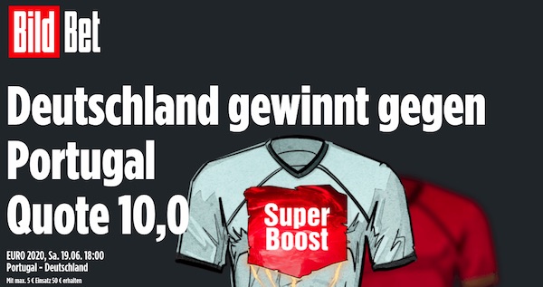 Quote 10.0 auf Deutschland gewinnt gegen Portugal