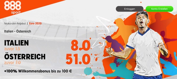 Mega Quoten zum Achtelfinale italien-österreich