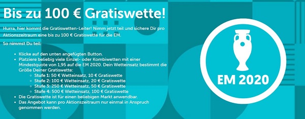 comeon wette angebot europameisterschaft em gratiswetten leiter
