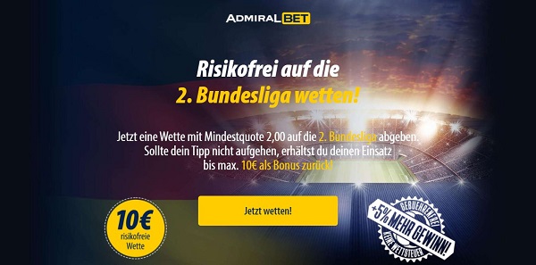 admiralbet angebot cashback wette zweite bundesliga
