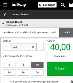 betway boost angebot jamaika costa rica wette