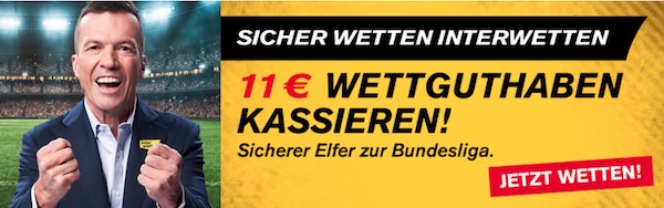 11€ Guthaben von Interwetten zur Bundesliga