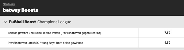 betway boost champions league qualifikation angebot odds boost