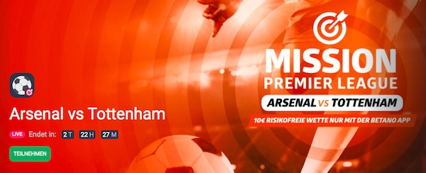 Betano Mission Arsenal Tottenham