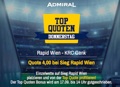 Rapid Wien KRC Genk Admiral