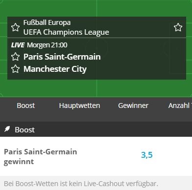 neo bet angebot quotenboost champions league psg mancity sieg paris