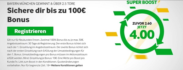 betway superboost angebot wette champions league