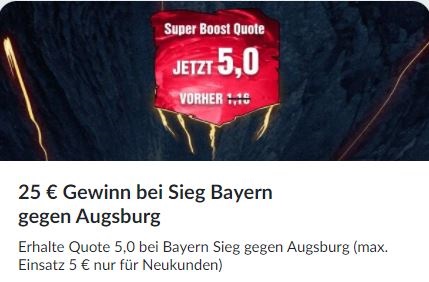 odds boost augsburg bayern wette bildbet angebot
