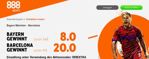 888sport wette quotenboost angebot bayern barcelona koenigsklasse wette